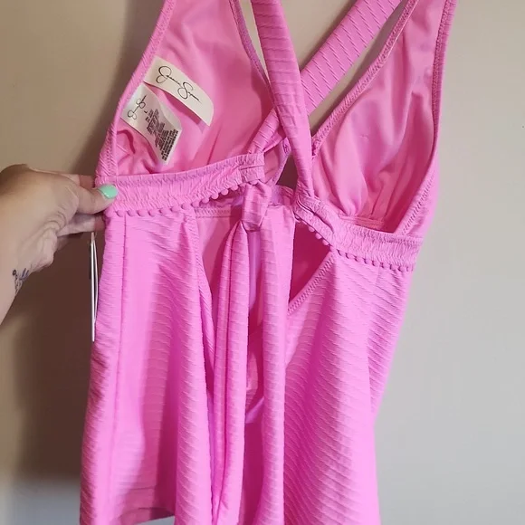 NWT Jessica Simpson Tankini Top Large(10) - Picture 3 of 5